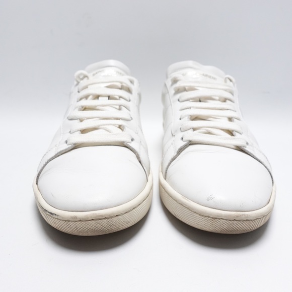 Saint Laurent SL/01 white leather low top shoes mens size 42 - Picture 5 of 13